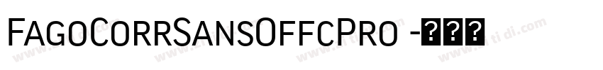 FagoCorrSansOffcPro 字体转换